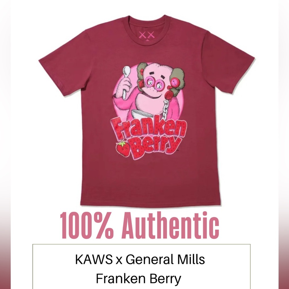 KAWS Franken Berry Short Sleeve Tee - Burgundy